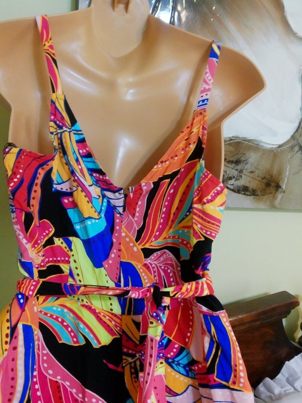 MSK ROMPER SIZE MED NWOT TROPICAL PRINT - Picture 5 of 8